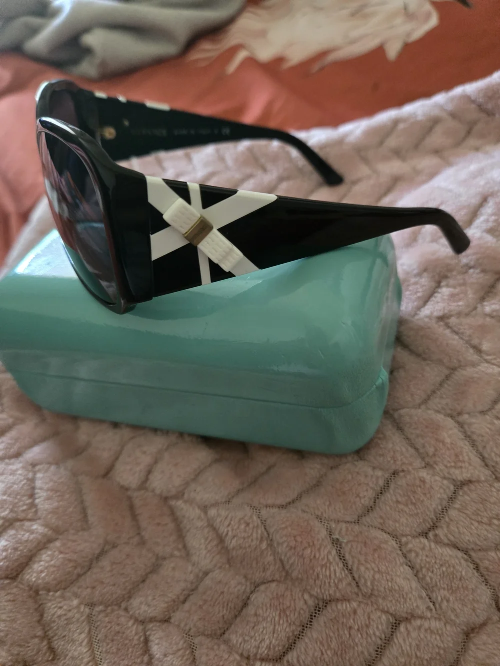 Versace MOD 4171 Y2K Glam Bow Black Women's Fashion Sunglasses with White Accent